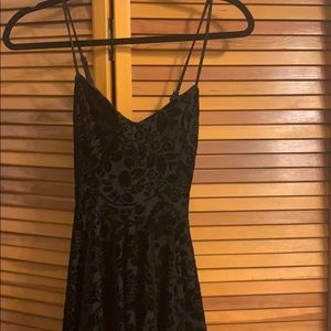 Black dress, criss cross back with zipper